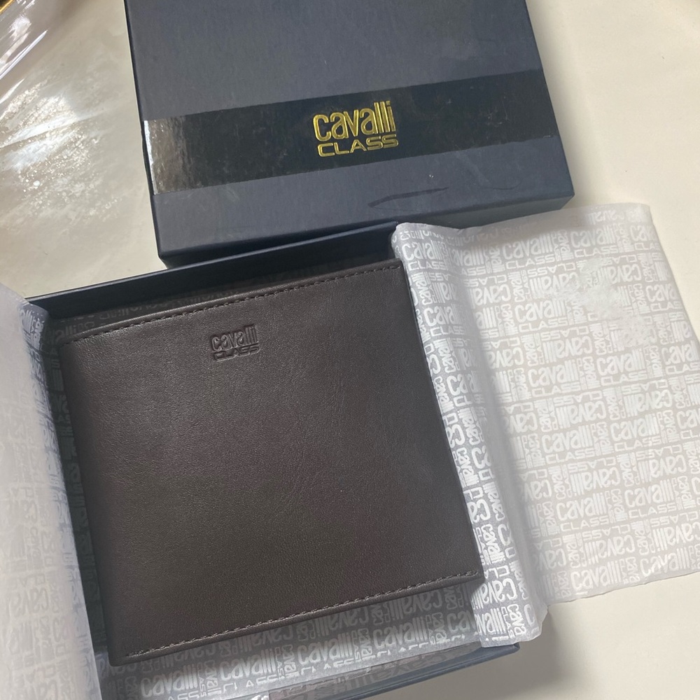 Roberto Cavalli brown wallet